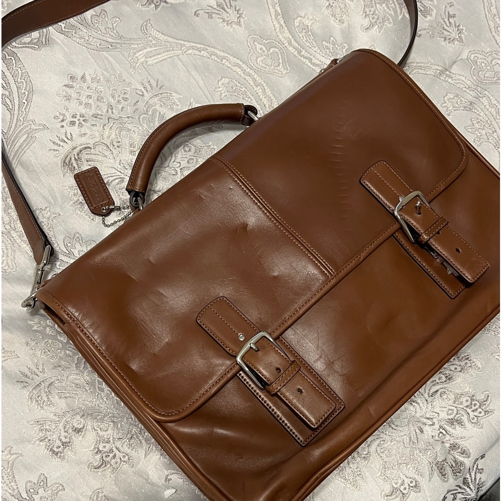Coach laptop shoulder bag
